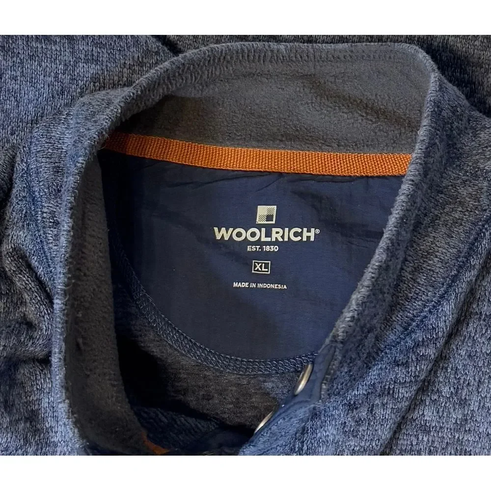 Woolrich Men's Size EXTRA LARGE Snap Button Long Sleeve Pocket Sweater‎ Pullover